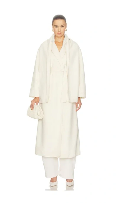 Elliatt Veldra Scarf Coat In Ivory
