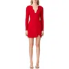 Elliatt Verena Long Sleeve Minidress In Red