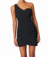 Elliatt Victoria One Shoulder Mini Dress In Black