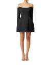 Elliatt Vida Off The Shoulder Long Sleeve Cocktail Minidress In Black