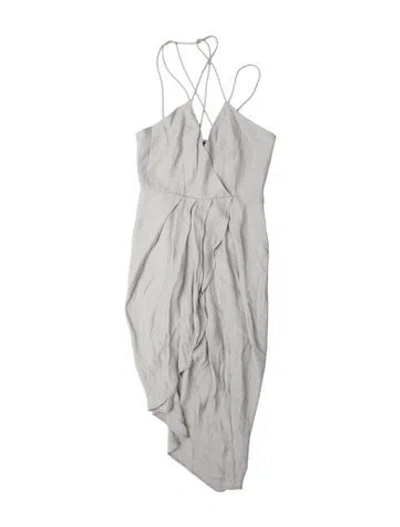 Pre-owned Elliatt V-neck Knee-length Dress In Blue