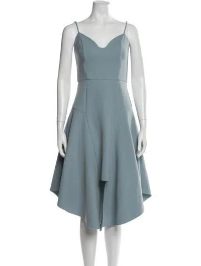 Pre-owned Elliatt V-neck Knee-length Dress In Blue