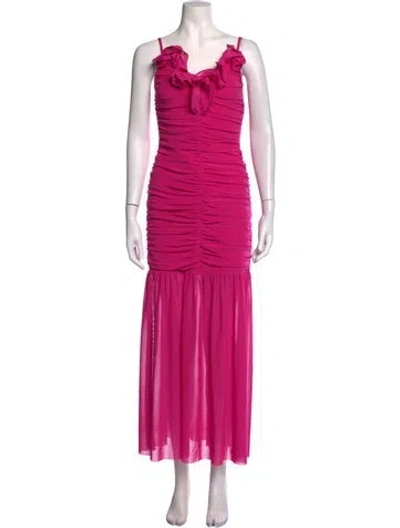 Pre-owned Elliatt V-neck Long Dress W/ Tags In Pink