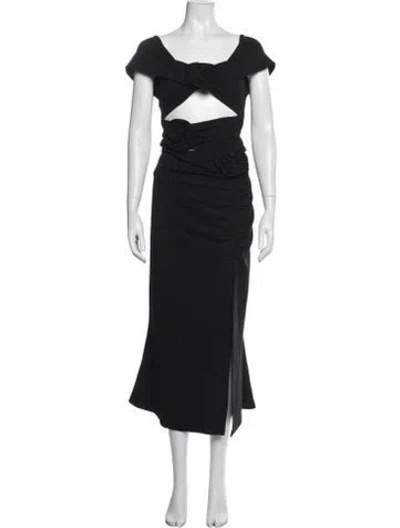Pre-owned Elliatt V-neck Midi Length Dress In Multi