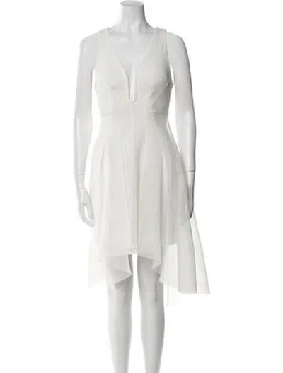 Pre-owned Elliatt V-neck Midi Length Dress In Neutral