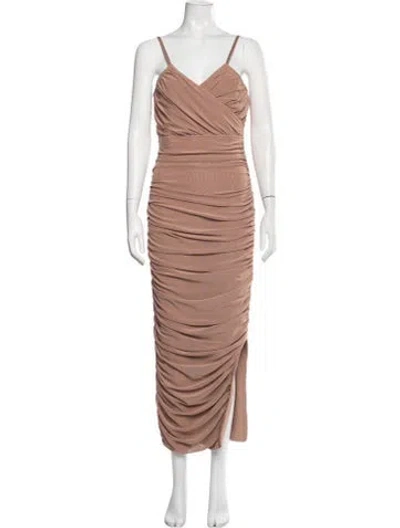 Pre-owned Elliatt V-neck Midi Length Dress In Pink