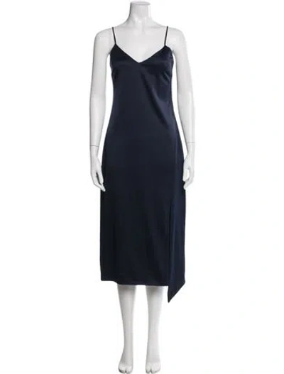 Pre-owned Elliatt V-neck Midi Length Dress W/ Tags In Blue