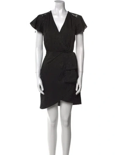 Pre-owned Elliatt V-neck Mini Dress In Black