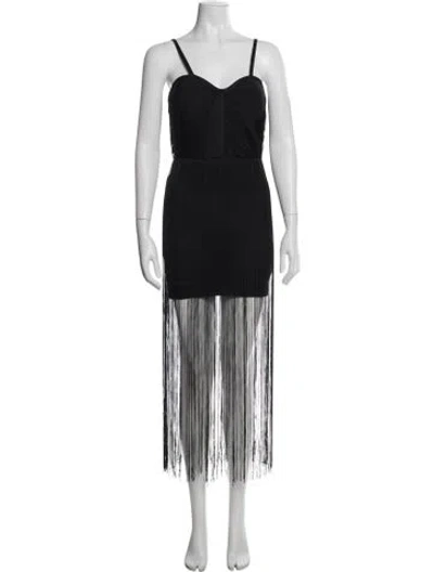 Pre-owned Elliatt V-neck Mini Dress In Black
