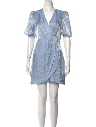 Pre-owned Elliatt V-neck Mini Dress In Blue