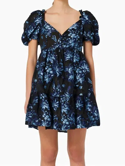 Elliatt Wandering Dress In Navy In Blue