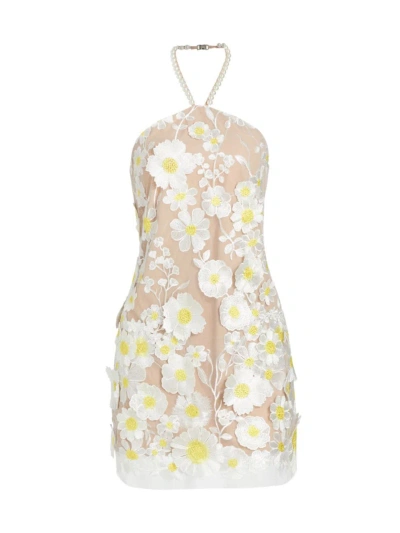 Elliatt Women's Callista Floral Appliqué A-line Dress In Ivory Yellow