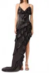 Elliatt Women's Kyla Ruffle Gown In Black In Black