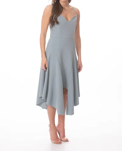 Elliatt Z Whispy Petal Midi Dress In Grey In Blue