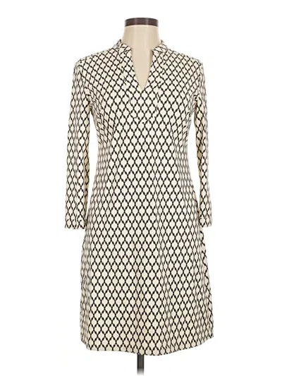 Pre-owned Ellie Kai Casual Dress In White