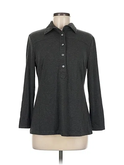 Pre-owned Ellie Kai Long Sleeve Button Down Shirt In Gray