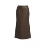 Ellie Makir Women's A-line Leather Skirt- Brown In Brown