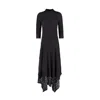Ellie Makir Women's Asymmetrical Crochet Lace Dress - Black In Black