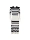 Ellie Makir Women's Black & White Knit Dress In Black/white