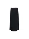 Ellie Makir Women's Black Scalloped Knit Skirt In Black