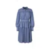 Ellie Makir Women's Blue Cobalt Flare Dress In Blue