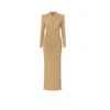 Ellie Makir Women's Brown Cascade Dress - Taupe