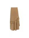 Ellie Makir Women's Brown Satin Slip Skirt - Mocha In Brown