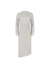 Ellie Makir Women's Grey Cinched Asymmetrical Dress In Grey