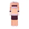 Ellie Makir Women's Pink / Purple Chromatic Knit Dress - Sunset In Pink/purple