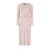 Ellie Makir Women's Pink / Purple Knit Midi Dress - Ballet In Pink/purple