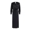 Ellie Makir Women's Silk Drape Dress - Black In Black