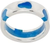 ELLIE MERCER SSENSE EXCLUSIVE SILVER & BLUE CLASSIC BAND RING