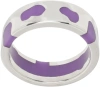 ELLIE MERCER SSENSE EXCLUSIVE SILVER & PURPLE CLASSIC BAND RING