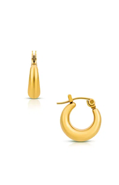 Ellie Vail Anastasia Huggie Hoop Earrings In Gold