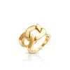 Ellie Vail Brooklyn Chain Ring In Gold In Gold