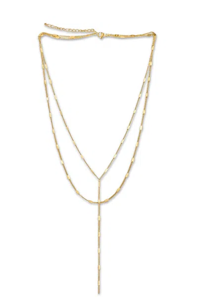 Ellie Vail Camilla Dainty Lariat Chain Necklace In Gold