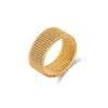 Ellie Vail Etta Mesh Ring In Gold In Gold