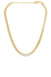 Ellie Vail Heloisa Baguette Snake Chain Choker Necklace In Gold In Gold