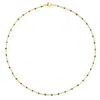 Ellie Vail Jewelry Women's Gold / Green Ellie Vail - Evie Green Dainty Enamel Beaded Necklace In Multi