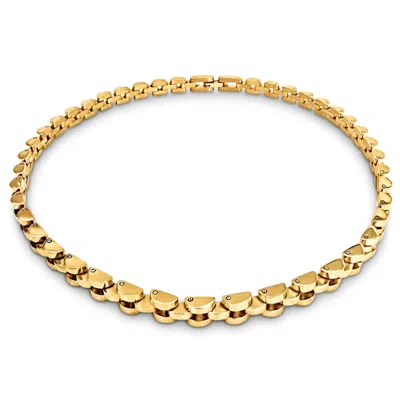 Ellie Vail Jewelry Women's Gold Onyx Watch Band Choker Necklace