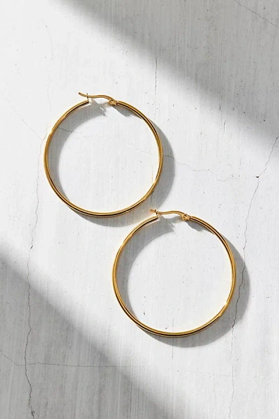 Ellie Vail Laurette Large Hoop Earring In Gold, Women's At Urban Outfitters