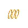 Ellie Vail Lucia Beaded Triple Ring Set In Gold In Gold