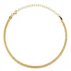 Ellie Vail Nic Herringbone Choker Necklace In Gold
