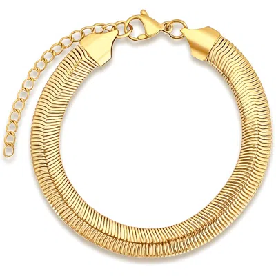 Ellie Vail Reggie Snake Chain Bracelet In Gold