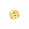 Ellie Vail Rhett Double Layer Ring In Gold In Gold