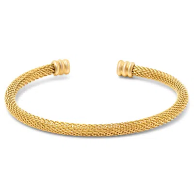 Ellie Vail Sinclair Mesh Cuff Bracelet In Gold