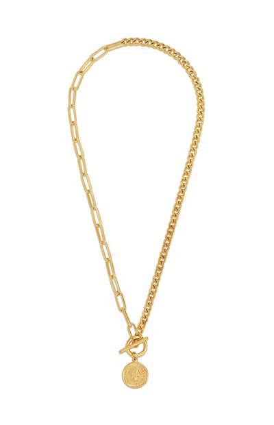 Ellie Vail Stacie Toggle Chain Coin Necklace In Gold