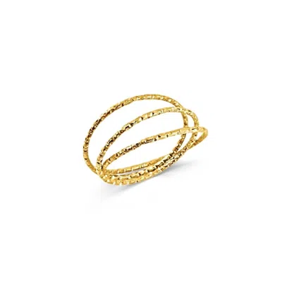 Ellie Vail Women's Blair Interlocking Hammered Ring In Gold