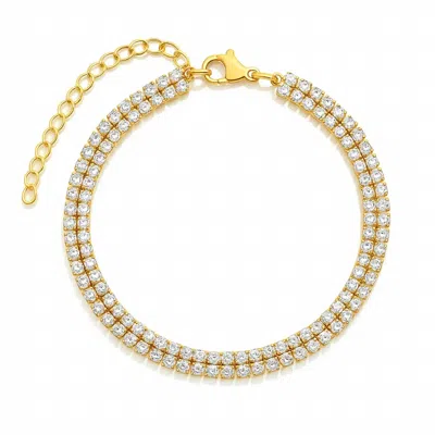 Ellie Vail Women's Rosie Double Tennis Chain Bracelet In Gold