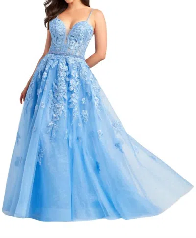 Ellie Wilde A-line Prom Dress In Bluebell